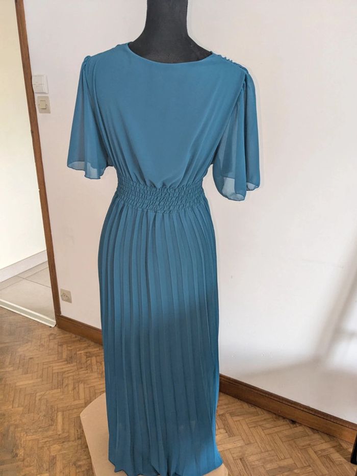 Robe longue bleu canard - photo numéro 3