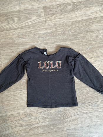 T-shirt manches longues gris 3 ans lulu castagnette