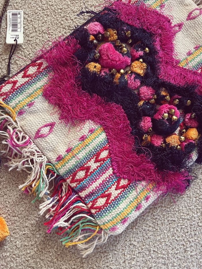 Pochette avec chaîne femme parfois bohème / tissage / ethnique - photo numéro 2