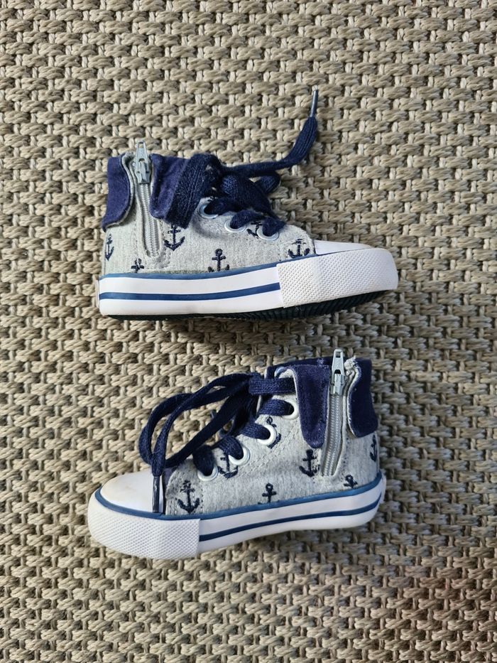 Baskets tennis en tissu marin - T21 - photo numéro 6