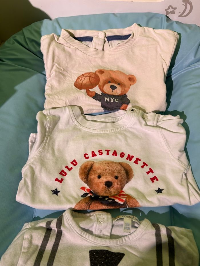 Lot t-shirts manches longues 18 mois - photo numéro 7