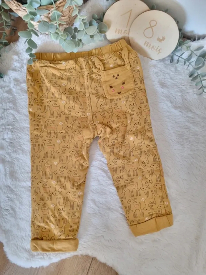 Pantalon jaune moutarde biche/ faon 18M - photo numéro 2