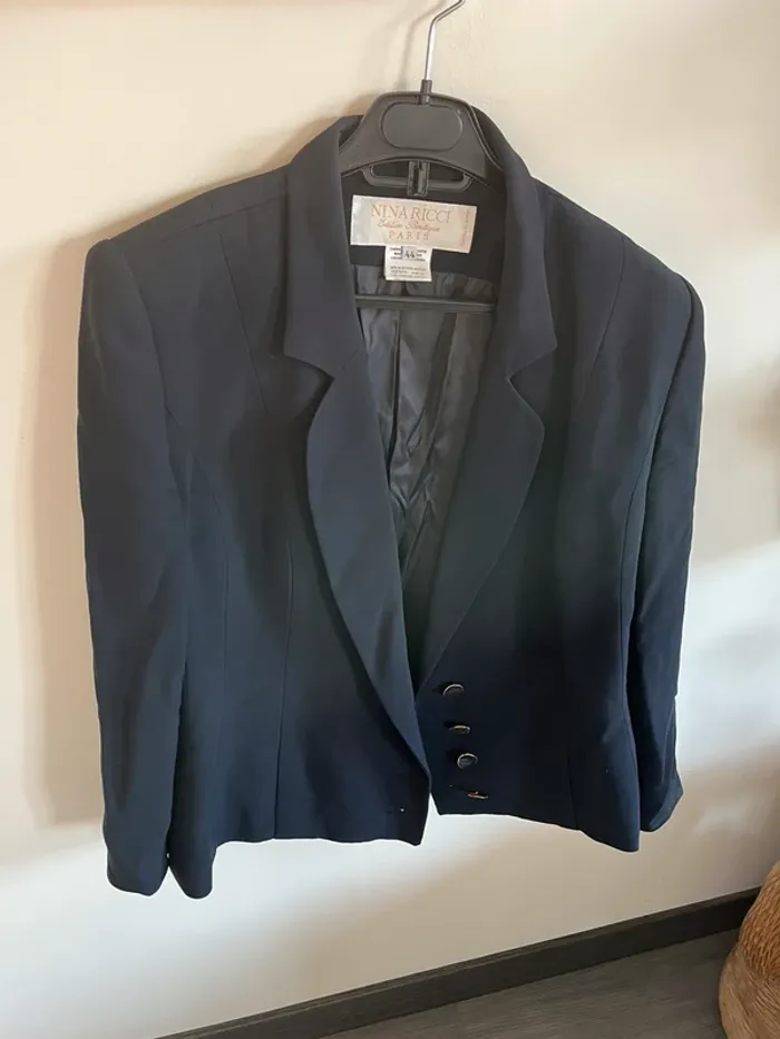 Veste blazer bleu Nina ricci vintage