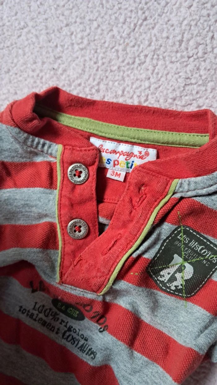 T-shirt manches longues compagnie des petits 3 mois - photo numéro 3