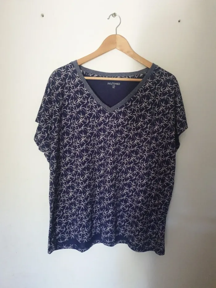Top blouse ample feuillage A1183