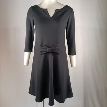 Robe noire jersey ceinturée - Avalanche - taille 1 A1145