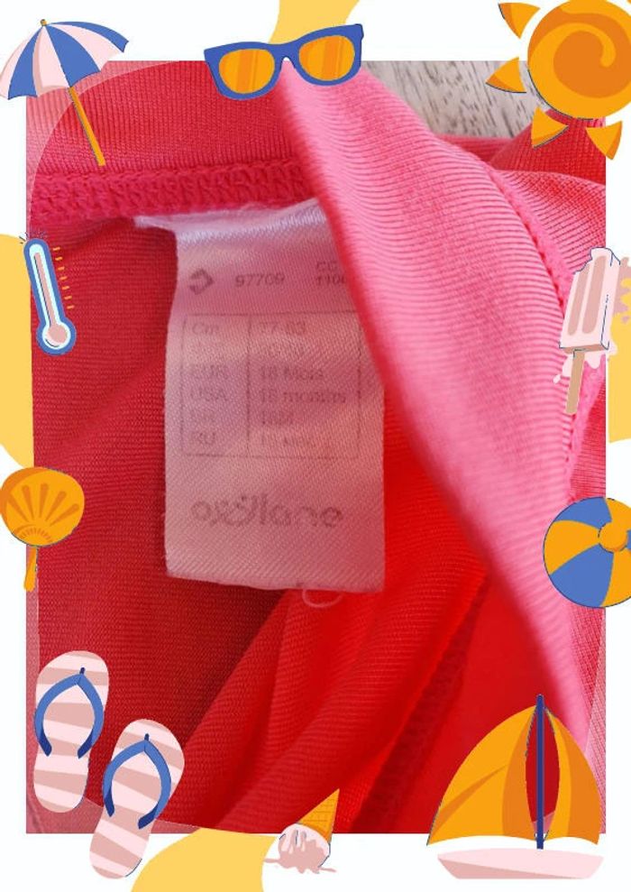 Tee shirt rose manches longues tribord decathlon fille taille 18 mois - photo numéro 3