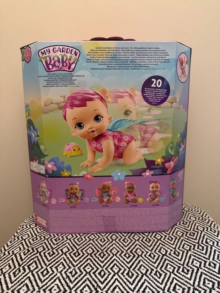 Mattel - My garden baby - Poupée Bébé Papillon Rose Trotteur & Sons - photo numéro 2