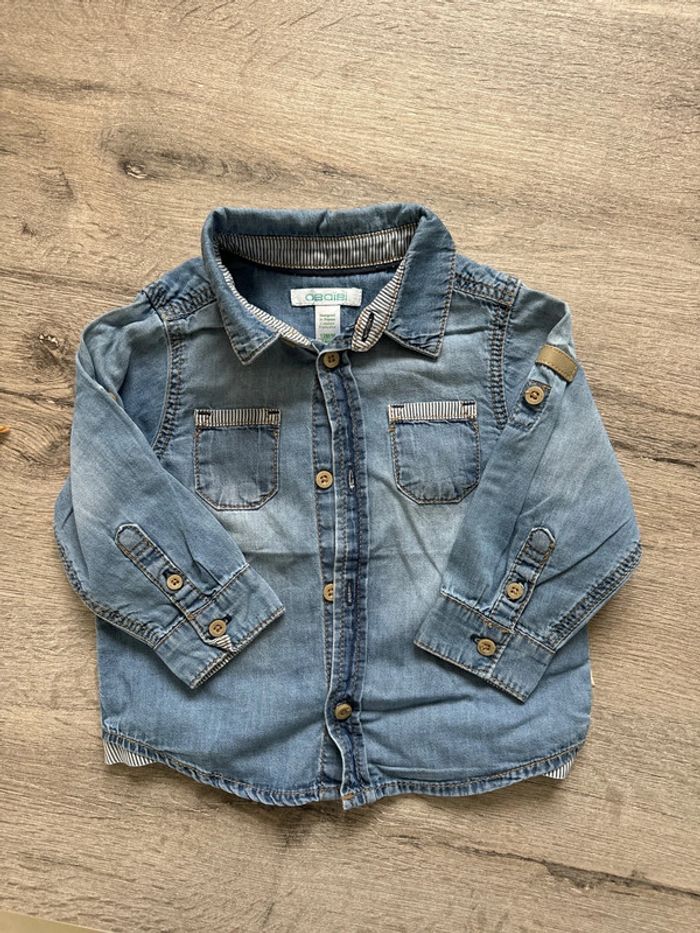 Chemise en jean obaibi 12 mois