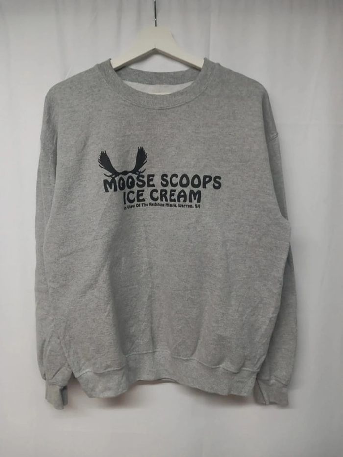 Pull/Sweat Vintage Gris Gildan Dry Blend - photo numéro 2