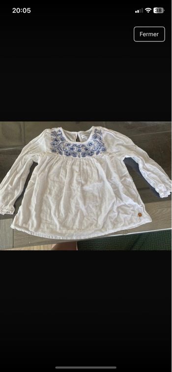Blouse blanche fille 