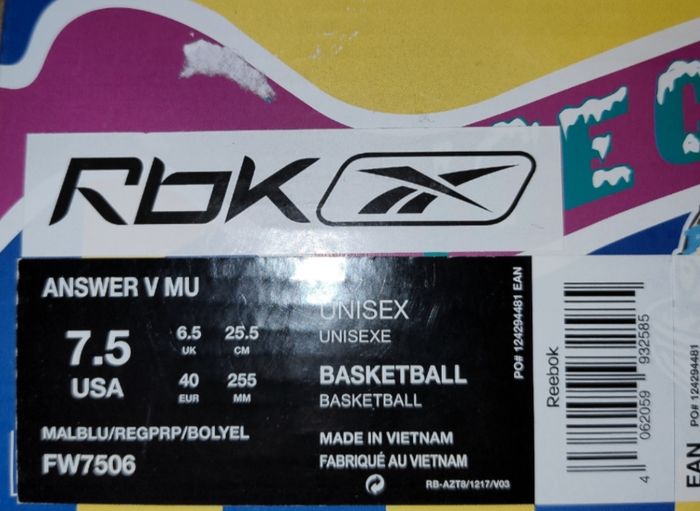Sneakers Reebok Answer V MU T40 - photo numéro 6