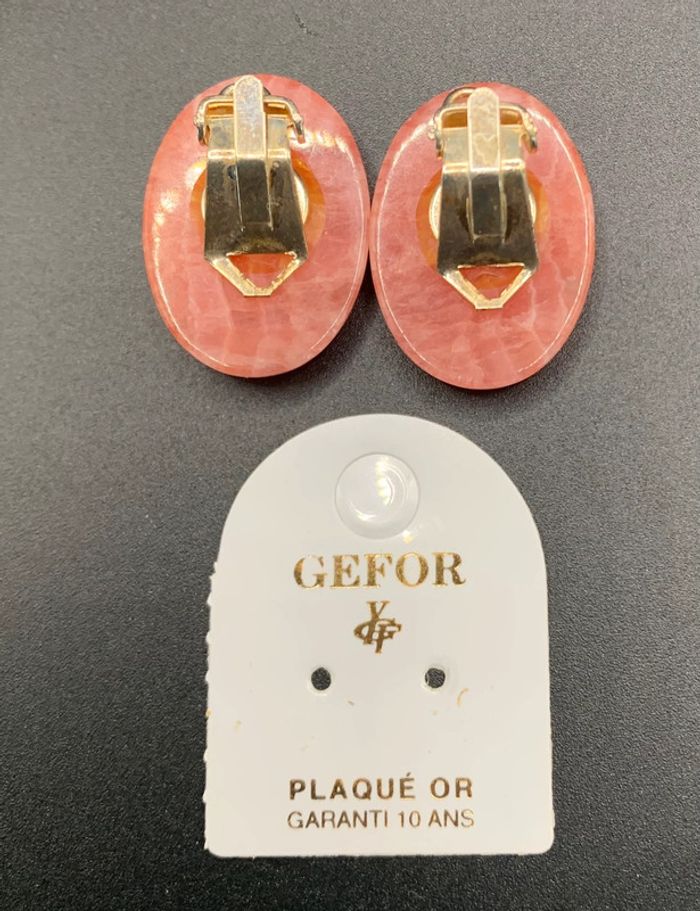 Clips d’oreilles Gefor plaqué or rose(260) - photo numéro 3