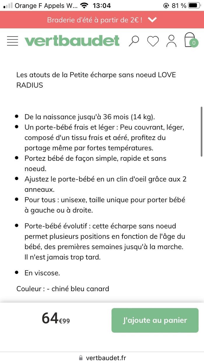 Écharpe de portage sans noeud - photo numéro 2