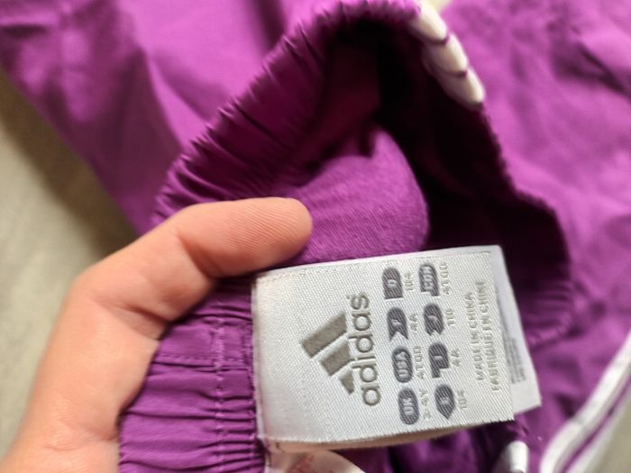 Pantalon de sport 4 ans fille Adidas  violet presque neuf - photo numéro 3
