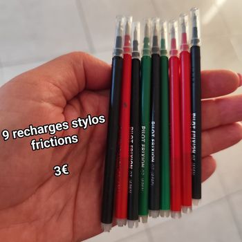 Recharges de stylos frictions