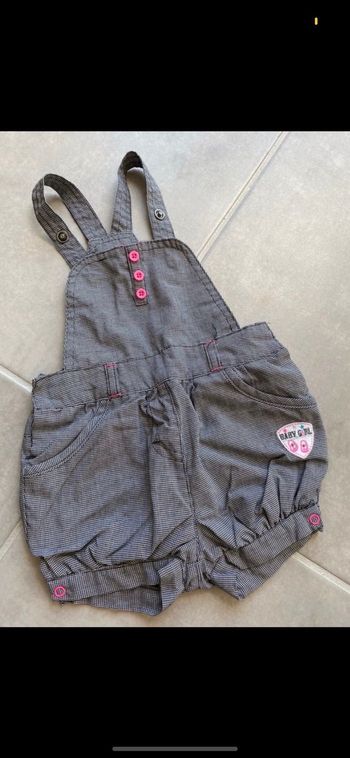 Salopette short fille 3 mois