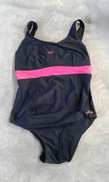Maillot de bain noir et rose une pièce Nabaiji taille 38