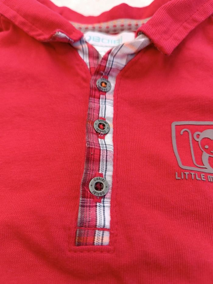 🔸T-shirt rouge manches courtes – Obaïbi – 6 mois🔸 - photo numéro 2