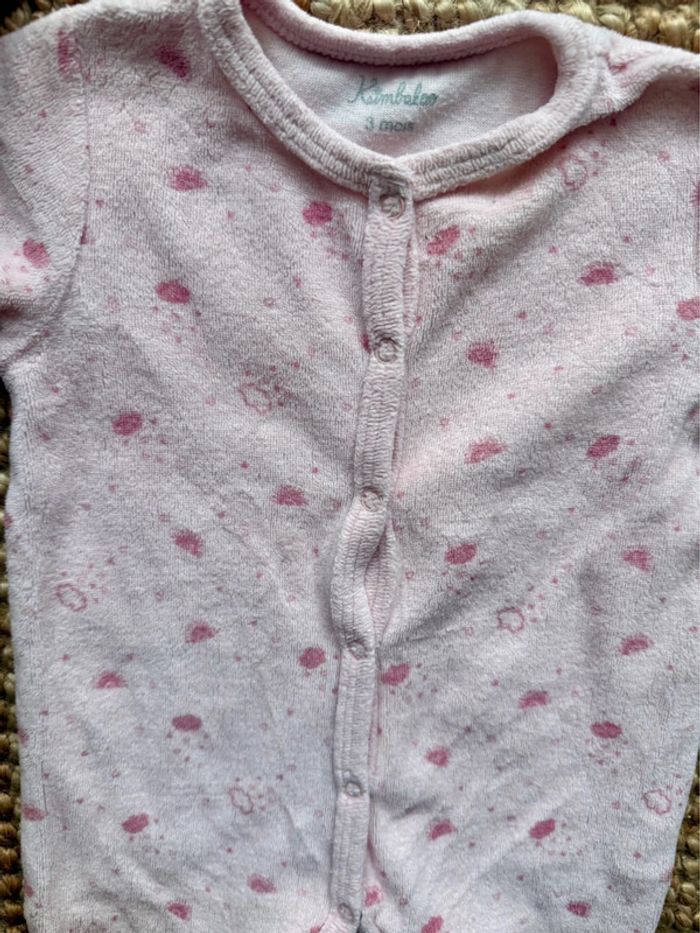 Pyjama velours Kimbaloo 3mois / 60cm - photo numéro 2