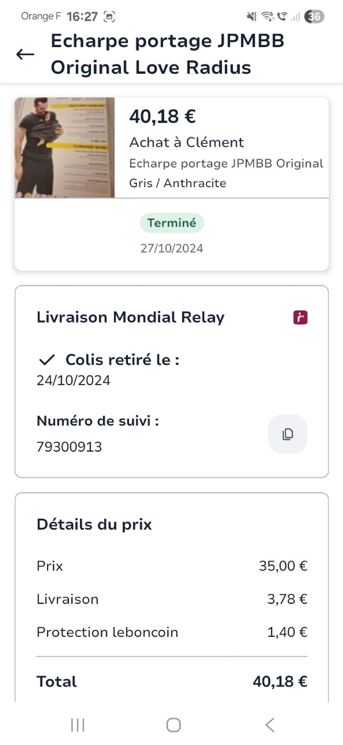 Echarpe de portage bebe - photo numéro 3