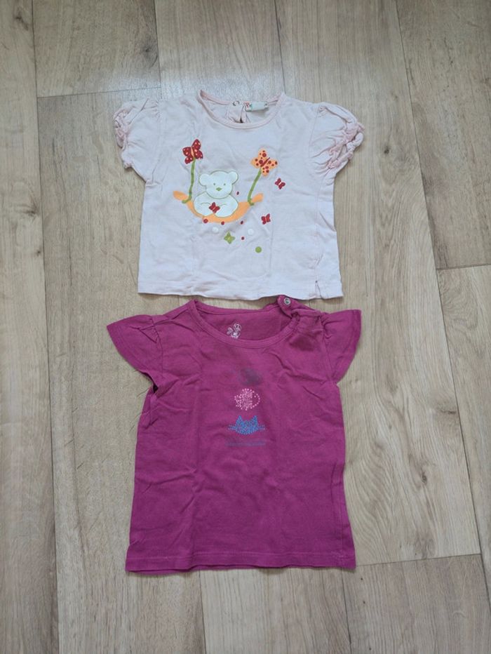 Lot de 15 tee-shirts + 1 gilet fille 12 Mois 74cm - photo numéro 3