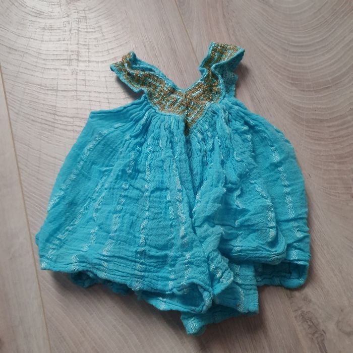 Tunique turquoise 2 ans fille - photo numéro 2