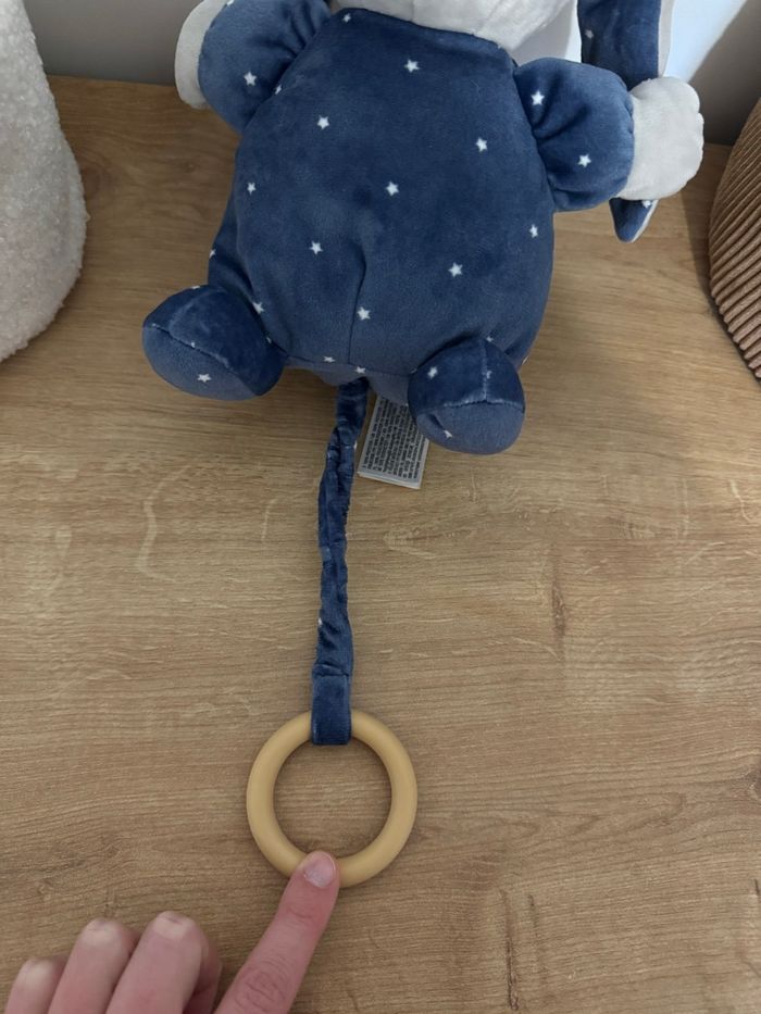 Jouet musical pour bébé - bleu & gris - photo numéro 6