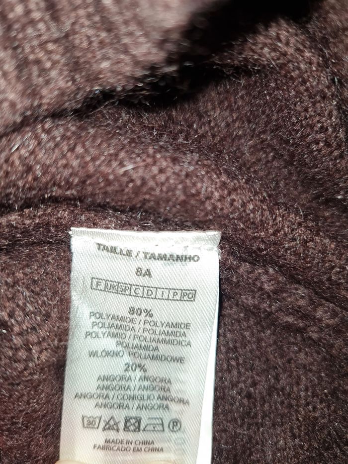robe / tunique hiver marron doré laine fille 8 ans - photo numéro 8