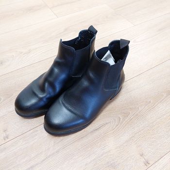 Bottines equitation cuir noir Decathlon
