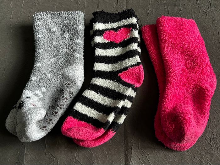 Lot de 3 paires de chaussettes de nuit enfant fille