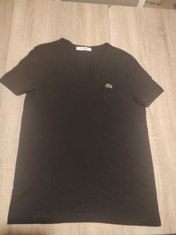 T shirt Lacoste femme noir