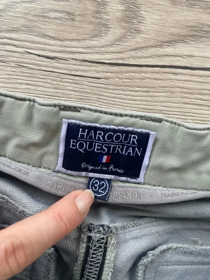 Pantalon d’équitation Harcour – Taille 32 – Vert Clair Full Grip - photo numéro 8