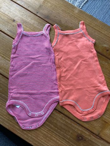 Lot bodies bretelles petit bateau