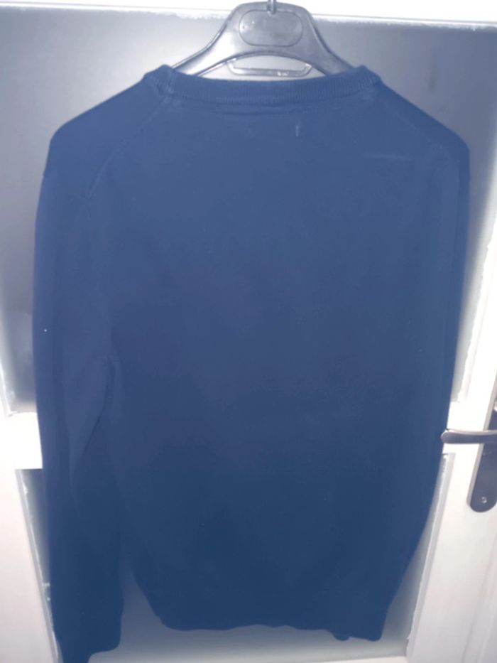Pull JULES taille L col rond, rayures bleu marine et blanc - photo numéro 2