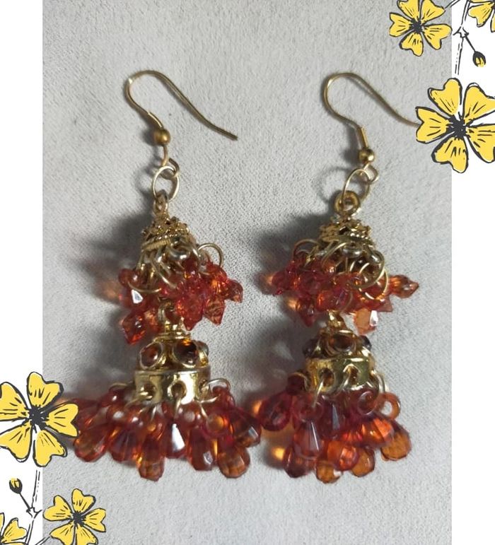 Boucles d’oreilles Larmes de feu - Collection Terres d’Ailleurs - photo numéro 6