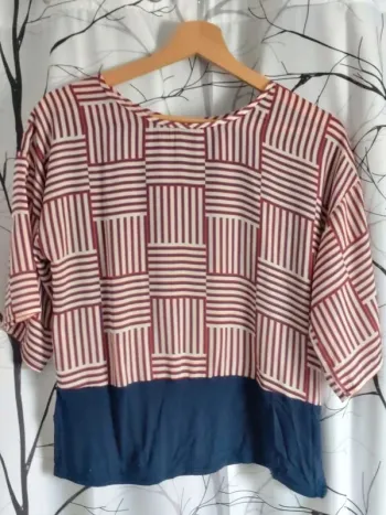 Blouse Tshirt femme géométrique Mango taille XS