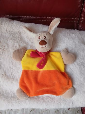 Doudou Chien avec papier bruissant *coloris jaune