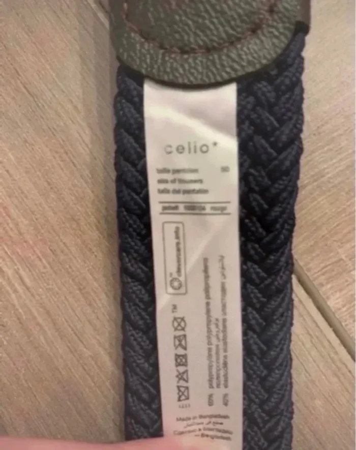 Ceinture sans trous bleu marine Celio - photo numéro 3