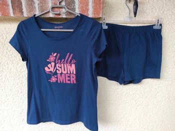 Pyjashort bleu marine