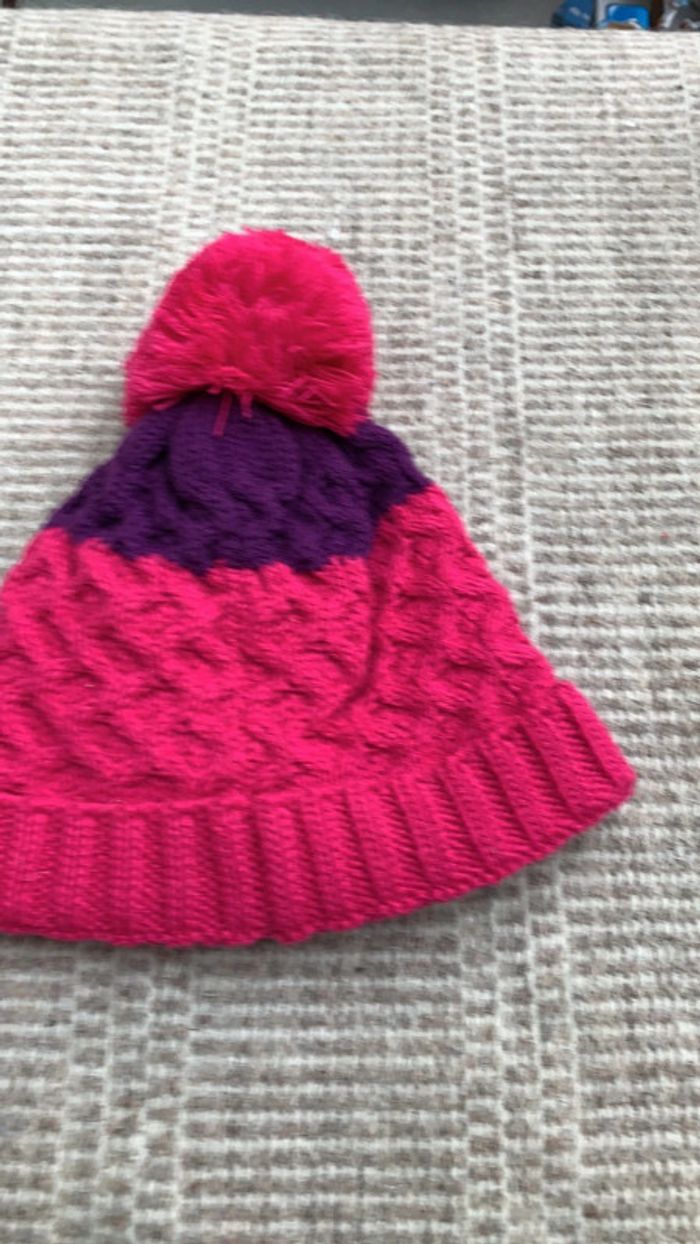 Bonnet il le enfant de 4 à 8 ans avec doublure et pompon cadeau Noël - photo numéro 3