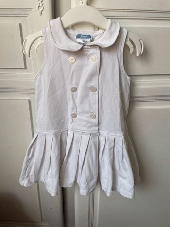 Robe jacadi polo blanche 36 mois