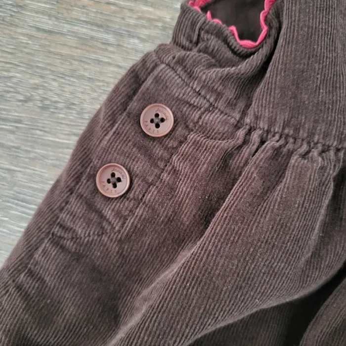 Jacadi - robe velours chocolat 6 mois - photo numéro 4