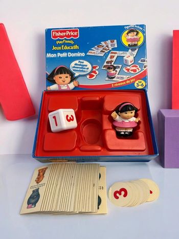 Jeu éducatif Fisher Price Mon Petit Domino 2001 Playfamily Sonia vintage enfant 3-6 ans