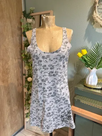 Jolie chemise de nuit, sans manches Mickey femme