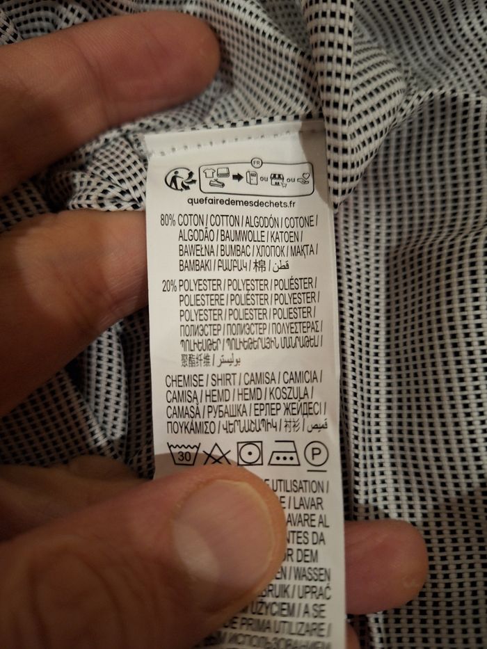 Chemise à fins carreaux neuve Kiabi XL - photo numéro 4