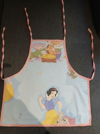 Tablier de cuisine blanche neige et les 7 nains enfant à partir de 6ans 