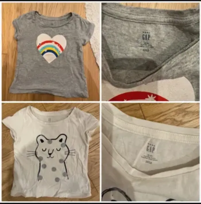 Lot de 2 t-shirts GAP 18/24 mois