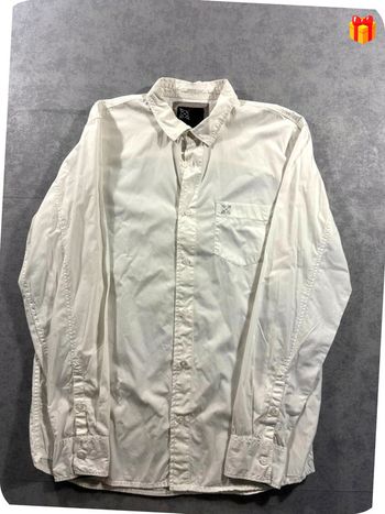 Chemise Vintage Oxbow logo brodé blanche - L