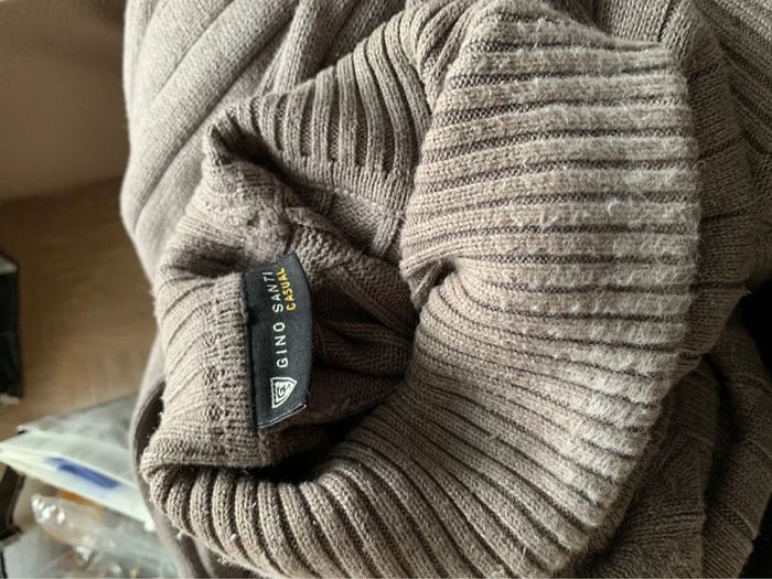 Pull col roulé marron Gino santi casual XL - photo numéro 19